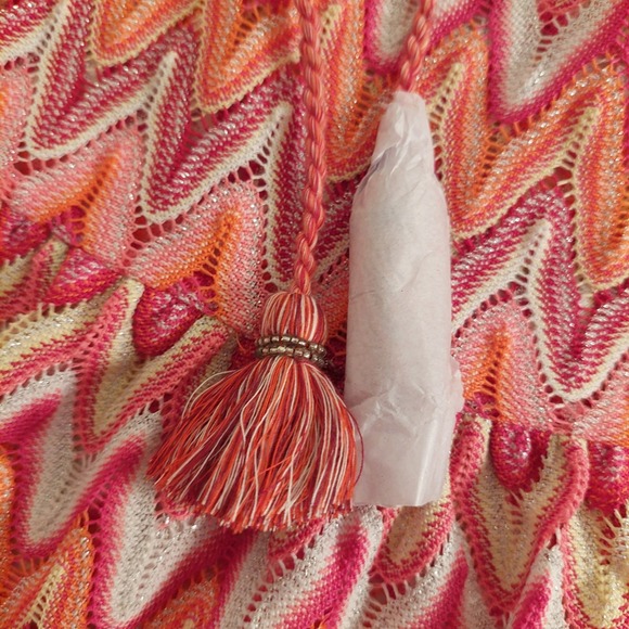 NEW! Calypso St. Barth Women's Emelia Dress Zig-Zag Pink Orange Sz S $295 - Picture 7 of 15